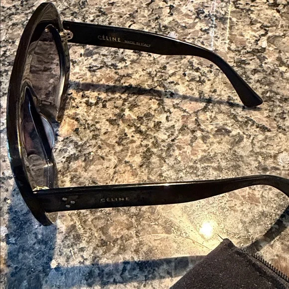 Celine Black Oversized Sunglasses EUC - Picture 9 of 12